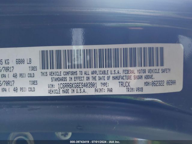 1C6RR6KG6ES403901 RAM 1500 Tradesman