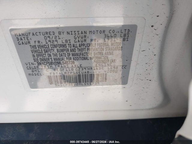 Nissan Kicks S Xtronic Cvt 2021 3N1CP5BV2ML545739 Image 9