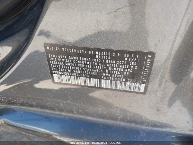 3VWN57BU5MM077074 Volkswagen tsi