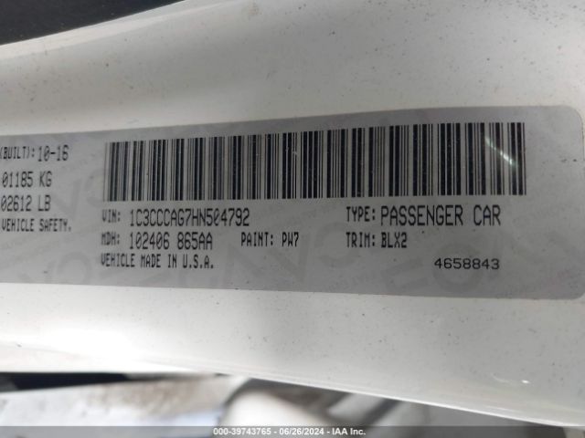 1C3CCCAG7HN504792 Chrysler 200 Limited Platinum