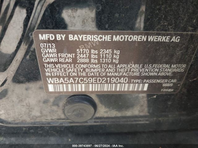 WBA5A7C59ED219040 BMW 528i Xdrive
