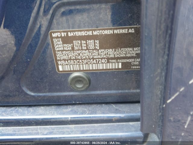 WBA5B3C53FD547240 BMW 535i Xdrive