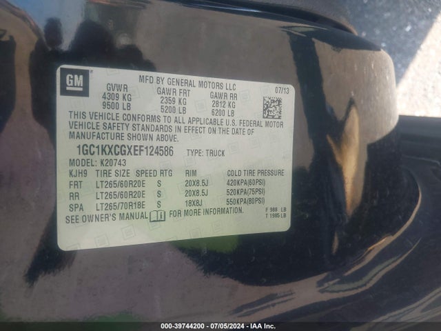 Chevrolet Silverado 2500hd Lt 2014 1GC1KXCGXEF124586 Image 9