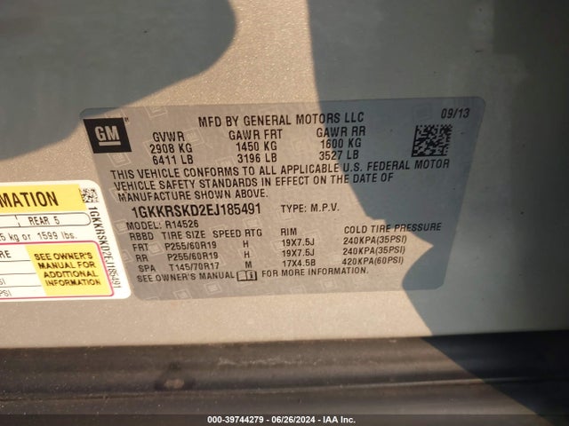 1GKKRSKD2EJ185491 GMC Acadia Slt-2