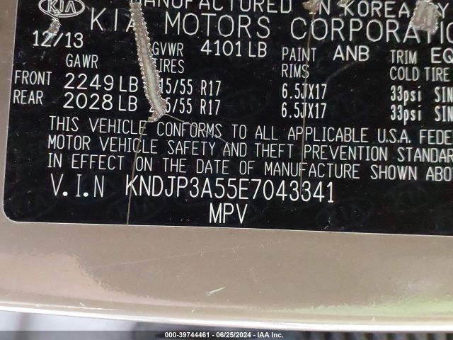 KNDJP3A55E7043341 KIA SOUL +