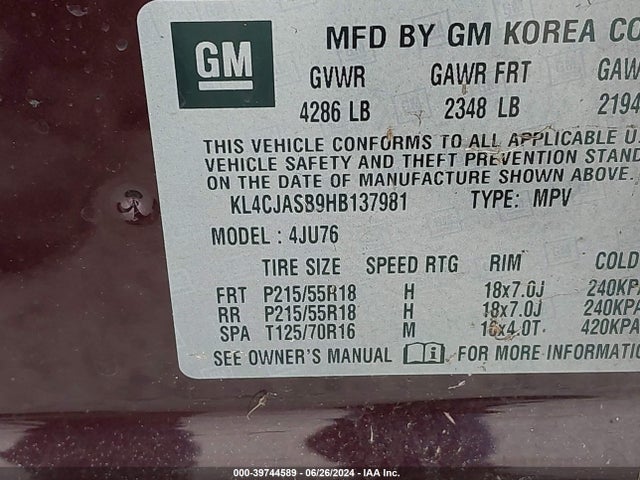 Buick Encore Preferred 2017 KL4CJASB9HB137981 Image 9