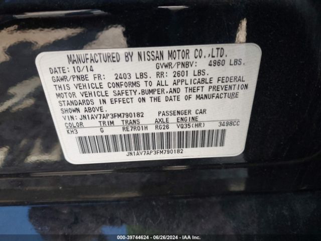 JN1AV7AP3FM790182 Infiniti Q50 Hybrid Premium