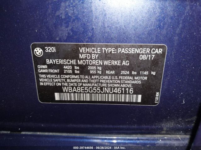 WBA8E5G55JNU46116 BMW 320i Xdrive