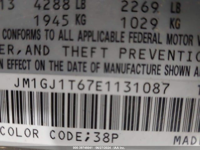 Mazda Mazda6 I Touring 2014 JM1GJ1T67E1131087 Image 9
