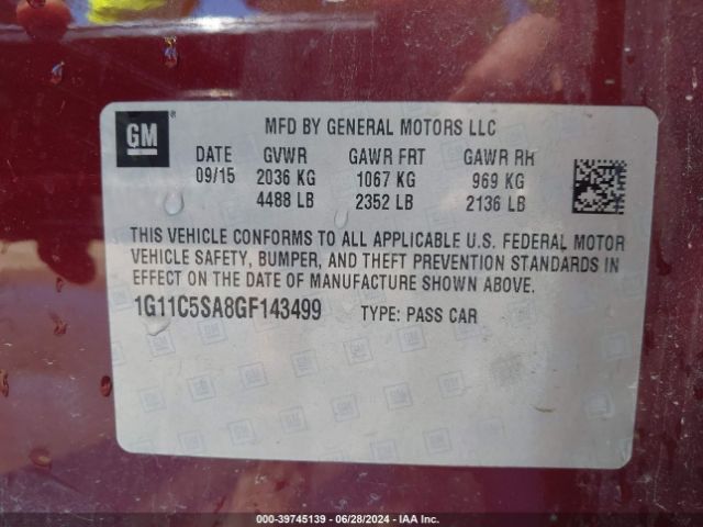 1G11C5SA8GF143499 Chevrolet Malibu Limited Lt