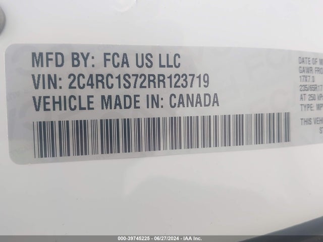 2C4RC1S72RR123719 Chrysler Pacifica Hybrid Select
