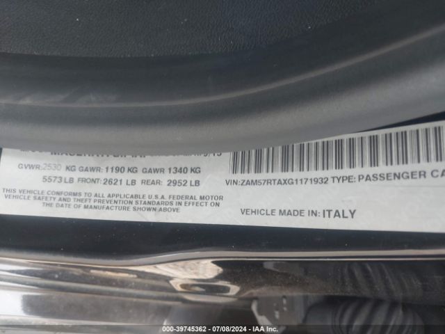 ZAM57RTAXG1171932 Maserati Ghibli S Q4