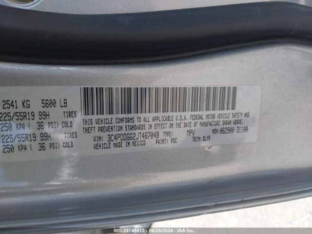 3C4PDDGG2JT467048 Dodge Journey Crossroad Awd