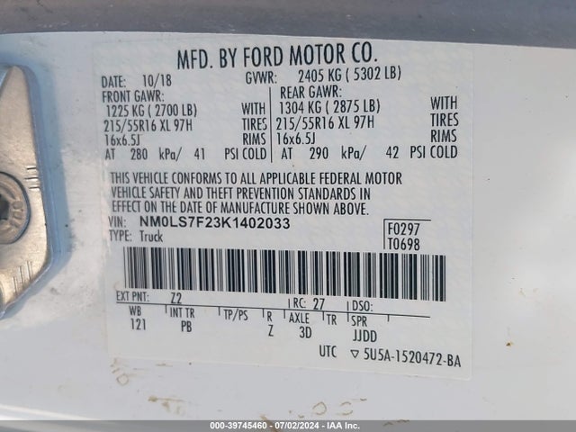 Ford Transit Connect Xlt 2019 NM0LS7F23K1402033 Image 9