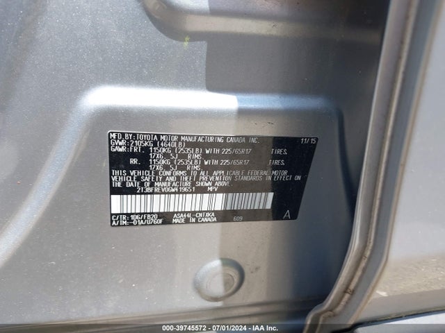 Toyota RAV4 LE 2016 2T3BFREV0GW419651 Image 9