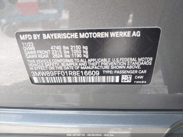 3MW89FF01R8E16609 BMW 3 Series 330i Xdrive