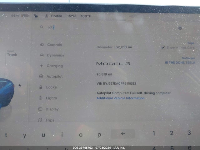 2023 TESLA MODEL 3 5YJ3E1EA0PF615052 Photo 6