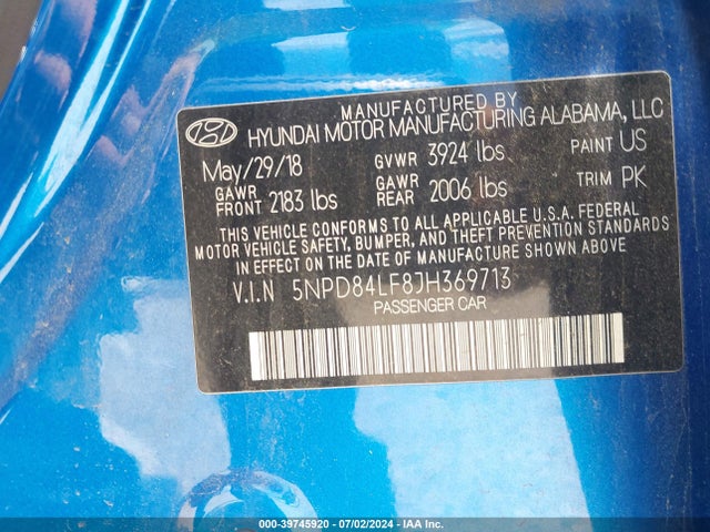 Hyundai Elantra Value Edition 2018 5NPD84LF8JH369713 Image 9