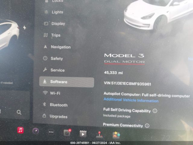 5YJ3E1EC8MF935961 Tesla Model 3 Performance Dual Motor All-wheel Drive