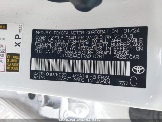 Toyota Gr Corolla Premium 2024 JTNABAAE1RA010781 Image 9