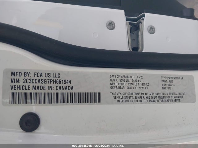 2C3CCASG7PH661944 Chrysler 300 Touring L Awd