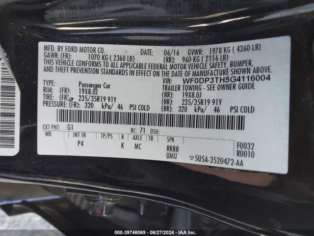 Ford FOCUS RS 2016 WF0DP3TH5G4116004 Image 9