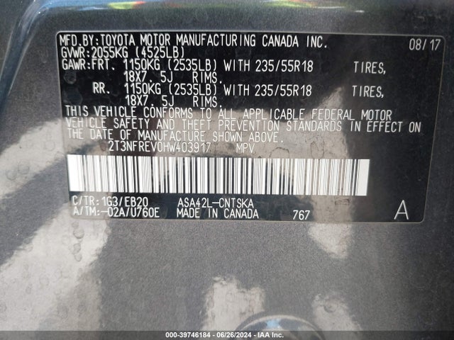 Toyota RAV4 SE 2017 2T3NFREV0HW403917 Image 9