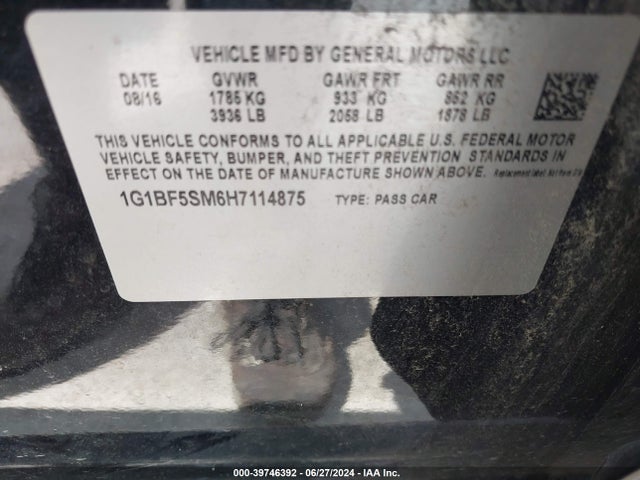 Chevrolet Cruze Premier Auto 2017 1G1BF5SM6H7114875 Image 9