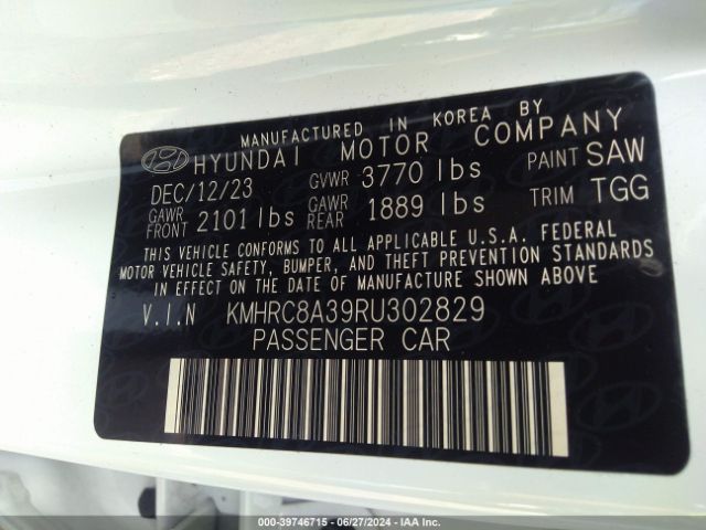 KMHRC8A39RU302829 Hyundai Venue Sel