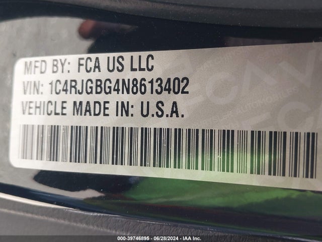 1C4RJGBG4N8613402 Jeep Grand Cherokee Limited 4x2
