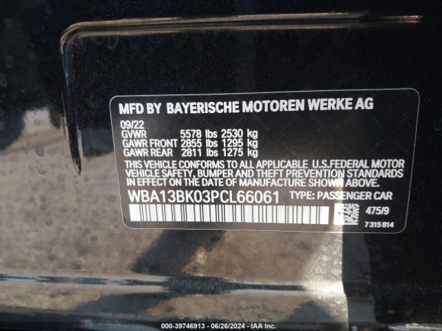 WBA13BK03PCL66061 BMW M550 I Xdrive