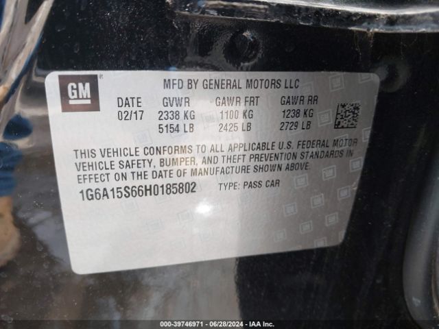 1G6A15S66H0185802 Cadillac CTS-V