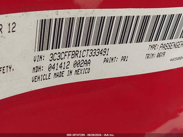 2012 FIAT 500 3C3CFFBR1CT333491 Photo 8