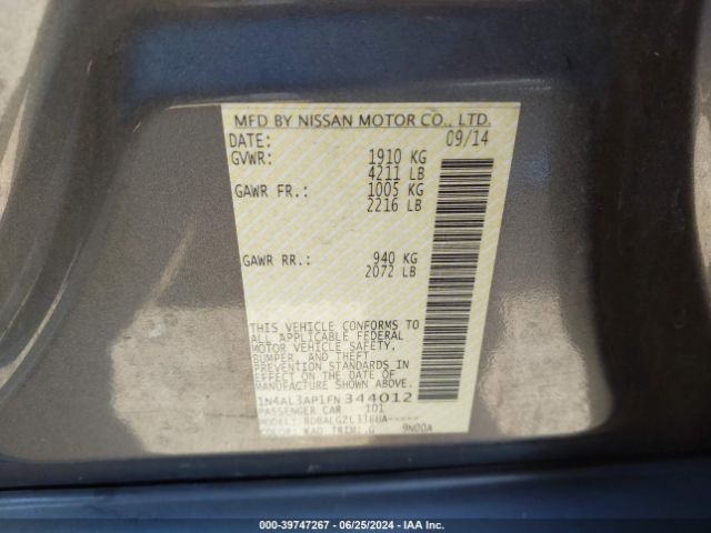 1N4AL3AP1FN344012 Nissan Altima