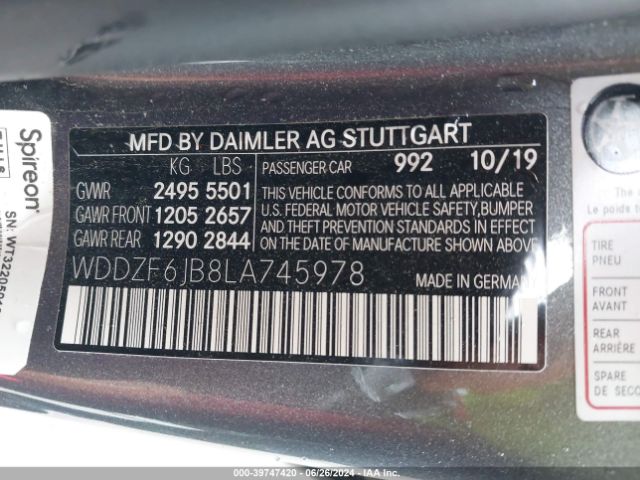 WDDZF6JB8LA745978 Mercedes-Benz E 450 4matic