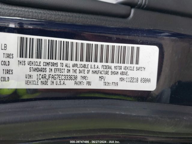 1C4RJFAG7EC333630 Jeep Grand Cherokee Laredo