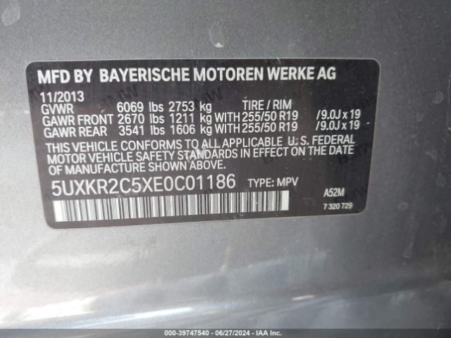 5UXKR2C5XE0C01186 BMW X5 Sdrive35i