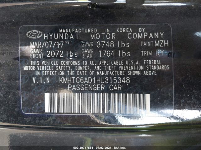KMHTC6AD1HU315348 Hyundai Veloster Value Edition