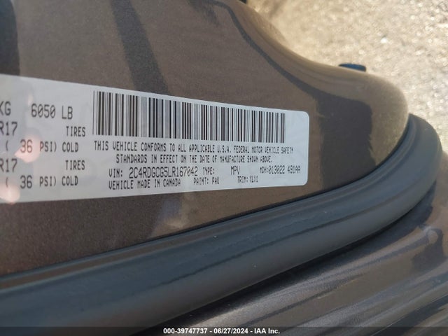 Dodge Grand Caravan Sxt 2020 2C4RDGCG5LR167042 Image 9