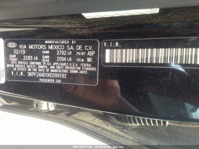 KIA FORTE FE 2019 3KPF24AD1KE099192 Image 9