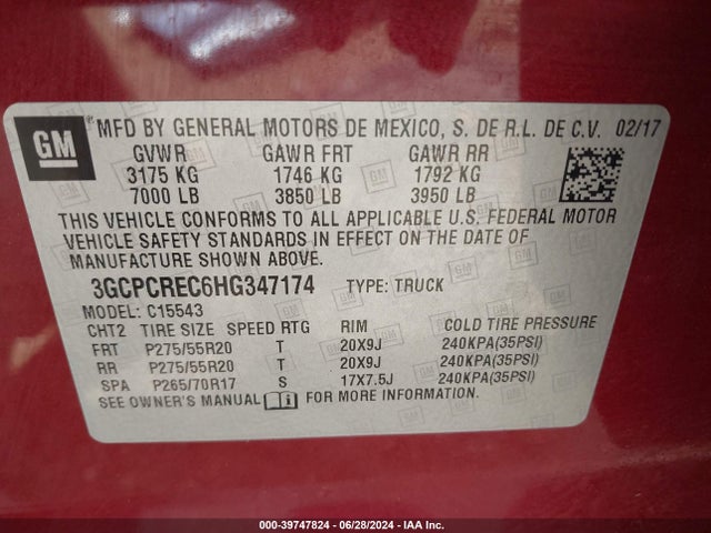 Chevrolet Silverado 1500 1lt 2017 3GCPCREC6HG347174 Image 9