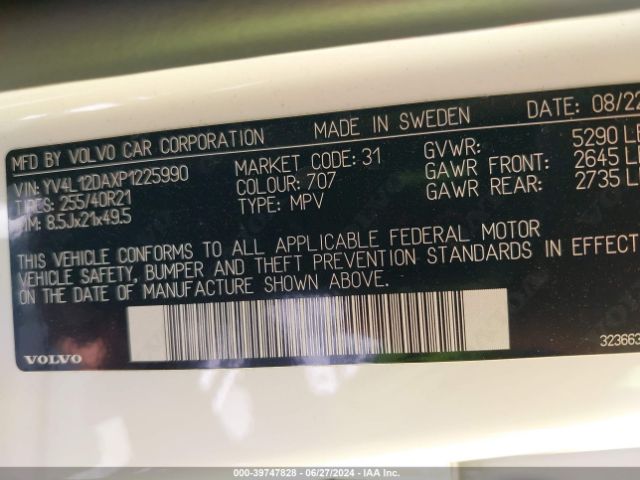 YV4L12DAXP1225990 Volvo Xc60 B5 Ultimate Bright Theme