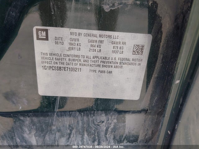 Chevrolet Cruze 1lt Auto 2014 1G1PC5SB7E7109211 Image 9