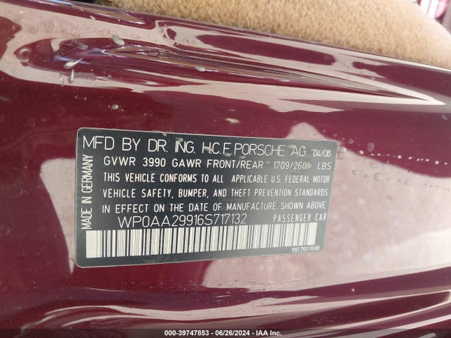 2006 PORSCHE 911 WP0AA29916S717132 Photo 8