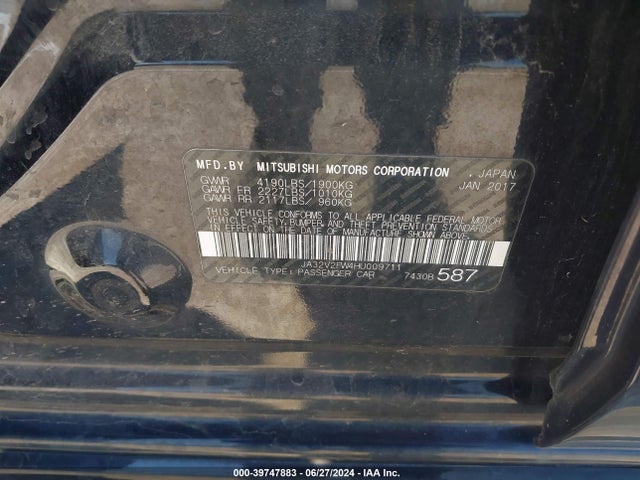 JA32V2FW4HU009711 Mitsubishi Lancer Se