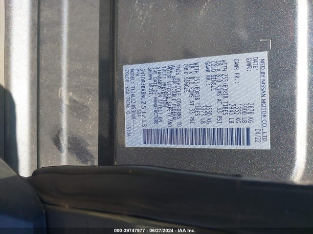 Nissan Pathfinder Sv 2wd 2022 5N1DR3BA8NC253213 Image 9