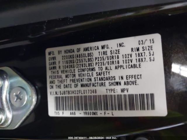 5J8TB3H32FL017348 Acura RDX