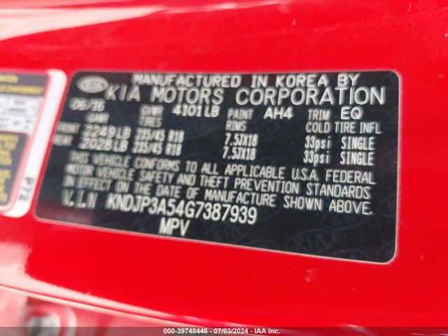 KNDJP3A54G7387939 KIA SOUL +