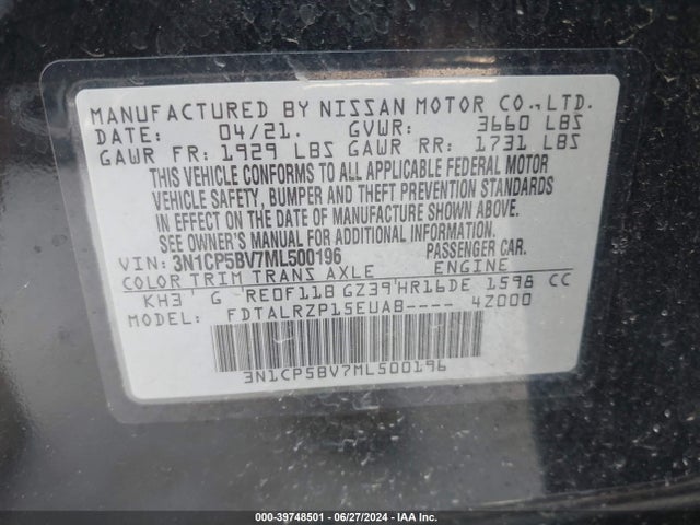 Nissan Kicks S Xtronic Cvt 2021 3N1CP5BV7ML500196 Image 9