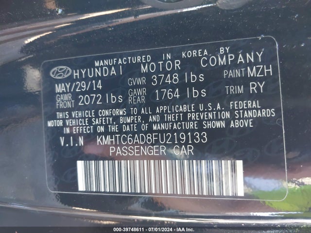 Hyundai Veloster Flex 2015 KMHTC6AD8FU219133 Image 9